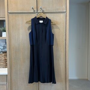Akris Punto Sleeveless Mesh Overlay Dress Size 8